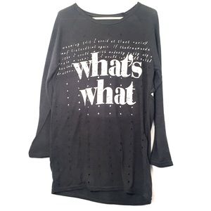 Love sleeve “What’s What” shirt